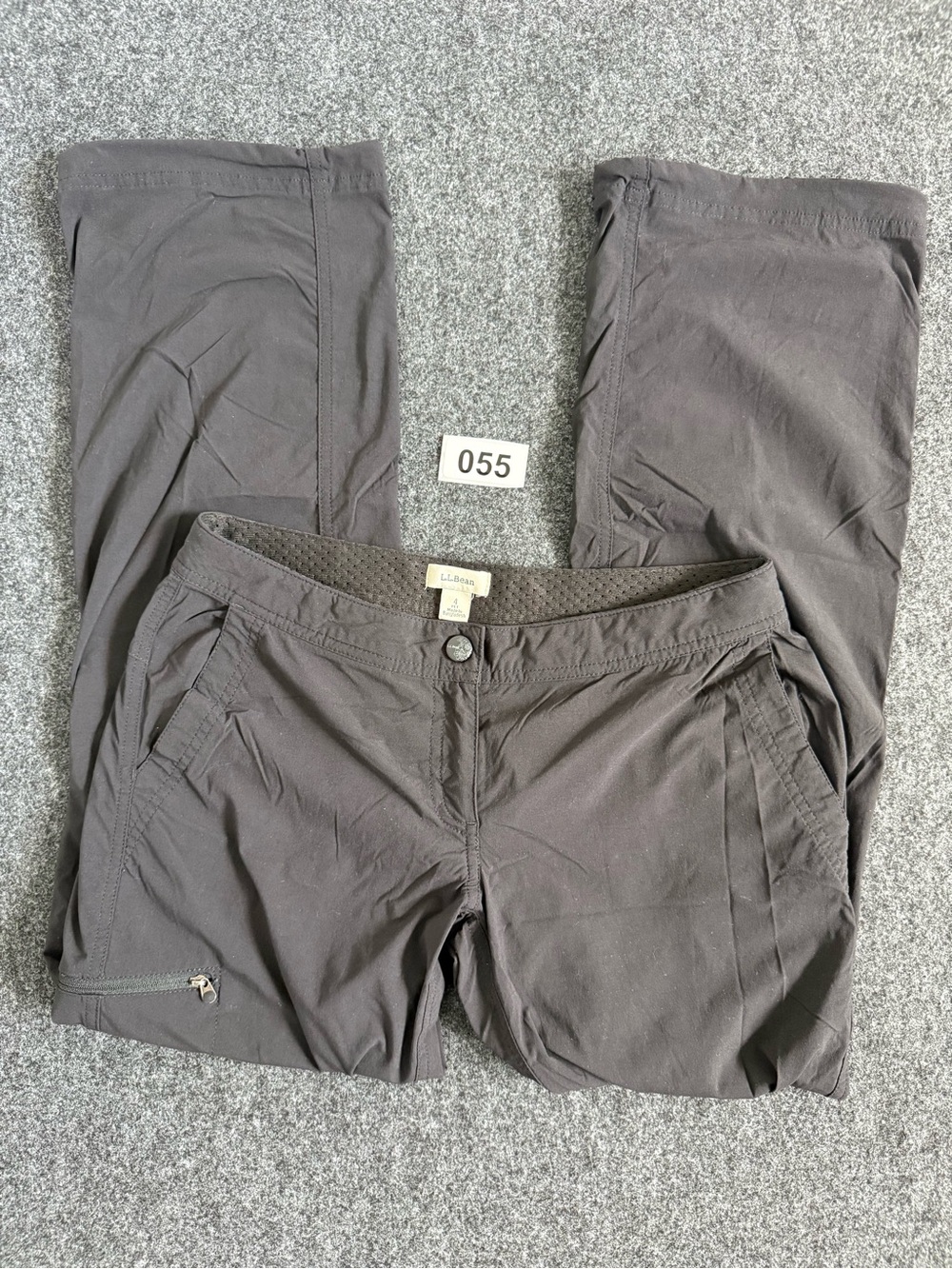 LL Bean Vista Camp Pants Women’s Petite Size 4 Black Hiking Outdoor Stretchy